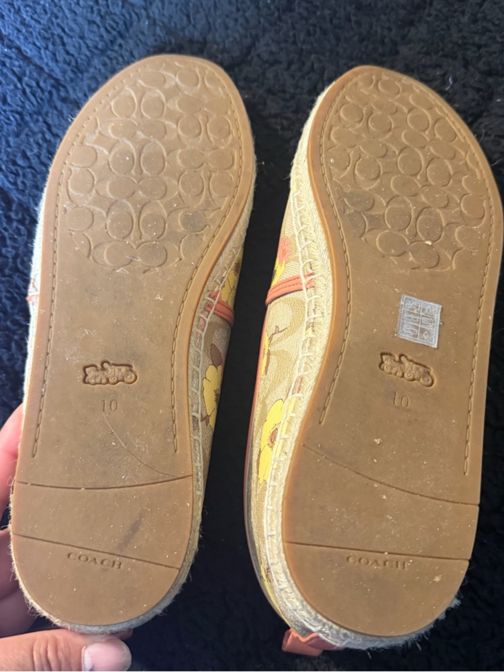 Coach Pink Trim Floral Espadrilles - Picture 5 of 8